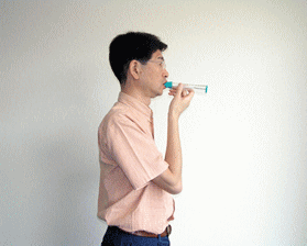 ピークフローメーターの吹き方